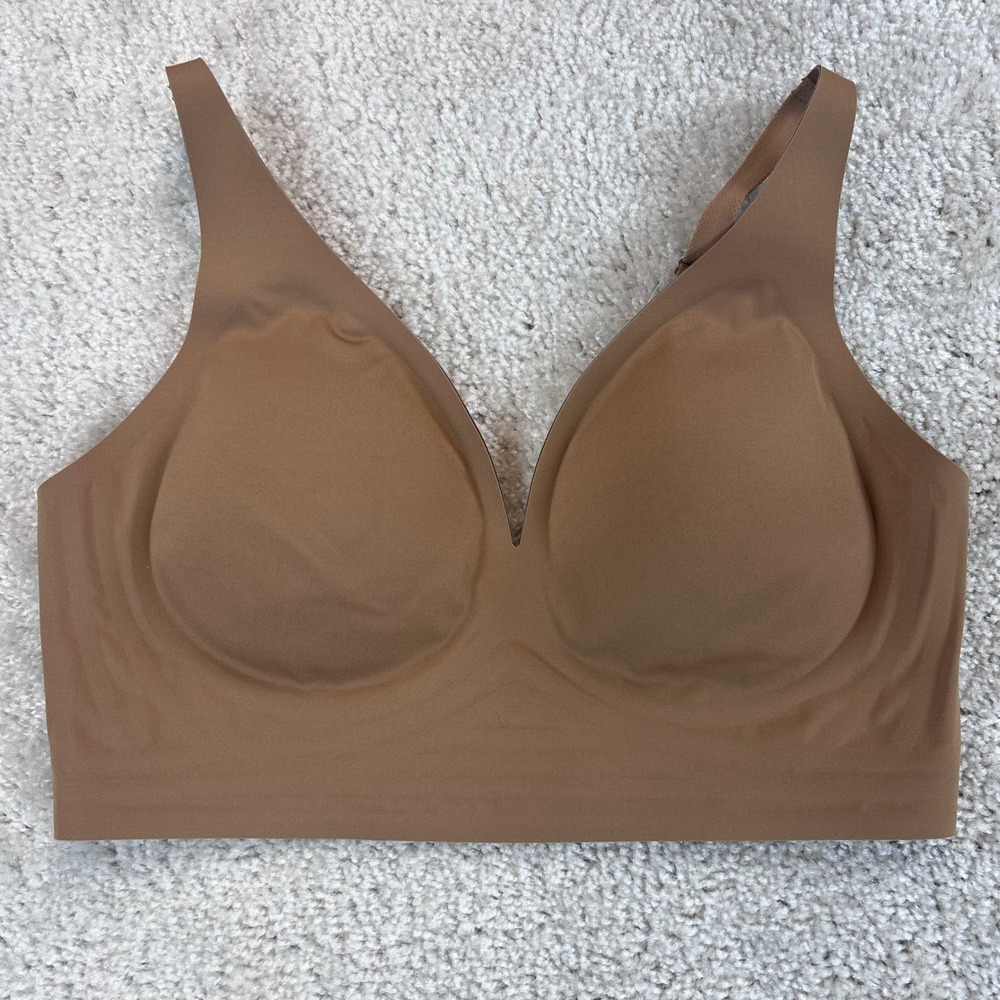 Auden Luxury Collection Caramel Long Line Bralette Brown Size L New